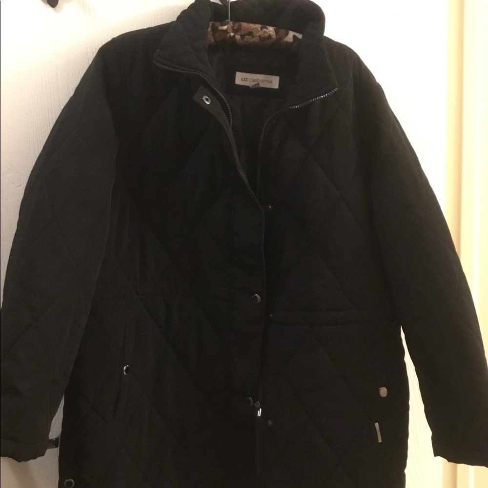Liz Claiborne quilted Jacket XL Black